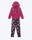 Conjunto Casaco Moletom com Capuz e Calça Legging Estampada Infantil Feminino Kyly 1001562