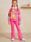 Conjunto Casaco Moletom e Calça Flare Pooh Mel Animê
