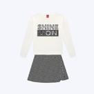 Conjunto Casaco Moletom e Short-Saia Quadriculado Infantil Menina Kyly 1000792