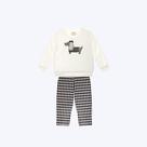 Conjunto Casaco Pelinho E Calça Legging Bebê Menina Milon 2000854 Offwhite