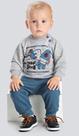 Conjunto Casaco raglan moletom com mangas infantil bebê Ralakids