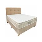 Conjunto Casal Airtech e Cabeceira Casal 140cm Capitone