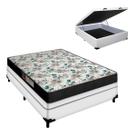 Conjunto Casal com Baú Colchão Veneza D33 24cm e Box Branco