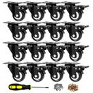 Conjunto Caster CLOATFET Heavy Duty de 2 polegadas com freio, 16 unidades