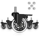 Conjunto Caster Set Hirate Brake de 3 polegadas com fechadura para cadeiras de escritório, pacote com 5