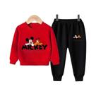 Conjunto Casual De Primavera Para Meninos Com Estampa Do Mickey, Moletom Respirável Com Gola Redonda