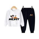 Conjunto Casual De Primavera Para Meninos Com Estampa Do Mickey, Moletom Respirável Com Gola Redonda Conjunto Casual De Primavera Para Meninos Com Estampa Do Mickey, Moletom Respirável Com Gola Redonda