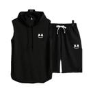 Conjunto Casual De Verão Masculino Em Duas Peças, Camiseta Com Capuz E Shorts, Traje Esportivo De Conjunto Casual De Verão Masculino Em Duas Peças, Camiseta Com Capuz E Shorts, Traje Esportivo De