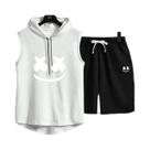 Conjunto Casual De Verão Masculino Em Duas Peças, Camiseta Com Capuz E Shorts, Traje Esportivo De