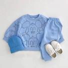 Conjunto Casual de Verão para Bebê - Camiseta e Shorts com Estampa de Desenhos Animados
