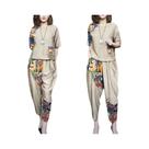 Conjunto Casual Feminino De Verão Slim Fit Em Algodão E Linho Com Camiseta De Manga Curta E Calças
