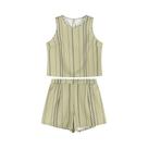 Conjunto Casual Feminino plus Size Em Tecido Khaki, Confortável E Elegante, Roupa De Tamanho Grande