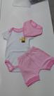 Conjunto Catta body de manga curta, shorts e babados tipo bandana Conjunto Catta body de manga curta, shorts e babados tipo bandana