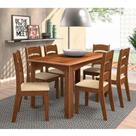 Conjunto Celta Mesa Monique MDF 6 Cadeiras Assento Estofado Conjunto Celta Mesa Monique MDF 6 Cadeiras Assento Estofado