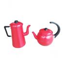 Conjunto Chaleira 2l E Bule Vermelho Craqueado 1,8l Extang