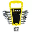 Conjunto Chave De Boca Fixa Liba Com 6 Peças 6Mm A 17Mm Cr-V