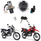 Conjunto Chave Ignição Miolo Travas Honda Bros 160 2018 2019 2020 2021 2022 2023 2024