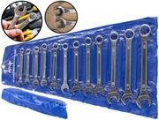 Conjunto Chaves Combinadas Aço 6mm a 22mm Boca Estrela Aperto Desaperto 12 Peças Eda