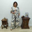 Conjunto Chemise e Calça Viscolinho Estampado -