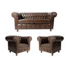 Conjunto Chesterfield Namoradeira + 2 Poltronas Luiz xv Corano Café/ recepção, cafeteria, sala de estar, decoração Conjunto Chesterfield Namoradeira + 2 Poltronas Luiz xv Corano Café/ recepção, cafeteria, sala de estar, decoração