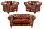 Conjunto Chesterfield Namoradeira + 2 Poltronas Luiz xv Corano Marrom/ barbearia, sala de estar, recepção, decoração Conjunto Chesterfield Namoradeira + 2 Poltronas Luiz xv Corano Marrom/ barbearia, sala de estar, recepção, decoração