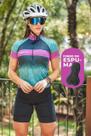 Conjunto Ciclismo Feminino - Camisa Fúcsia e Bermuda Espuma Way Conjunto Ciclismo Feminino - Camisa Fúcsia e Bermuda Espuma Way
