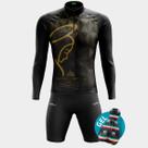 Conjunto Ciclismo Masculino - Nossa Senhora Losango MANGA LONGA (PRO) Bermuda GEL WAY