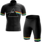 Conjunto Ciclismo Pink Floyd Camisa Uv Curta e Bermuda Gel Bike Mtb Conjunto Ciclismo Pink Floyd Camisa Uv Curta e Bermuda Gel Bike Mtb