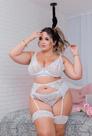 Conjunto cinta liga em renda - plus size Conjunto cinta liga em renda - plus size