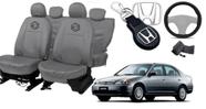 Conjunto Civic Couro 99-06 + Capa Volante Estilosa