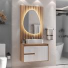 Conjunto Clarice 80 Suspenso Painel Espelho LED Cuba Stella - Fabribam