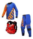 Conjunto Classic Extreme Infantil Colete Amx Vermelho Preto