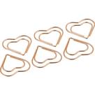 Conjunto Clips Coração 6 Unidades - Office Basics