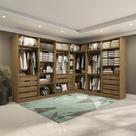 Conjunto Closet Kappesberg Adapt Nogueira 5 Peças 342cm X 263cm