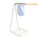 Conjunto Coador de Café 32cm Suporte Dourado Base para Caneca e Xícara