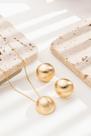 Conjunto Colar + Brinco Esfera rustica ouro 18k Conjunto Colar + Brinco Esfera rustica ouro 18k