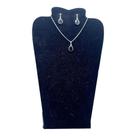 Conjunto Colar Brinco zircônia Ponto Luz GOTA PRETO AÇO INOX Conjunto Colar Brinco zircônia Ponto Luz GOTA PRETO AÇO INOX