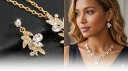 Conjunto Colar Brincos Ouro Cristal Strass Festa Noiva Madrinha Debutante Banhado