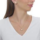 Conjunto Colar e Brinco de Pérolas Feminino Banho Ouro 18k