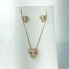Conjunto Colar e Brinco Leopardo