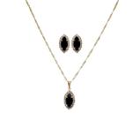 Conjunto Colar e Brinco Navete Folheado Ouro Antialérgico Conjunto Colar e Brinco Navete Folheado Ouro Antialérgico