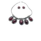 Conjunto Colar e Brinco Prateado