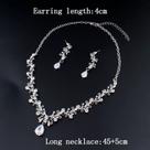 Conjunto Colar e Brinco Strass Noiva Casamento Festa C22
