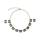 Conjunto Colar e Brinco Strass ST9044 Conjunto Colar e Brinco Strass ST9044