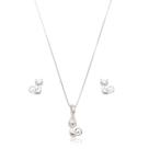 Conjunto Colar e Brincos Gato Prata 925
