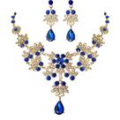 Conjunto Colar e Brincos Joias Elegantes Luxo Gota Cristal