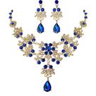 Conjunto Colar e Brincos Joias Elegantes Luxo Gota Cristal -