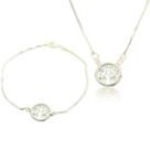 Conjunto Colar E Pulseira Árvore Da Vida Prata Legítima 925