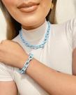 Conjunto Colar e Pulseira correntes coloridas Candy colors Conjunto Colar e Pulseira correntes coloridas Candy colors