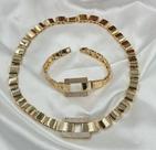 Conjunto colar e pulseira